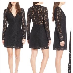 WAYF Black Lace Dress Small